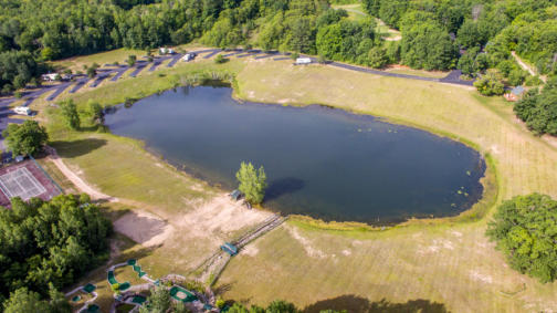 This is a picture of the trout lake at Beaver Creek Resort in Gaylord, MI