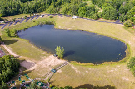 This is a picture of the trout lake at Beaver Creek Resort in Gaylord, MI